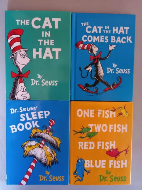 Dr Seuss x 4. Cat in the Hat, Cat Comes Back, Sleep Book, One Fish Two Fish