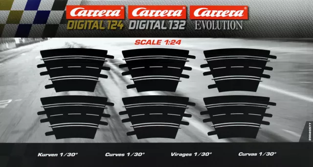 Carrera 20577 - Evolution/Exclusiv 1:24 Kurven (6 Kurven) 1/30° NEU und OVP