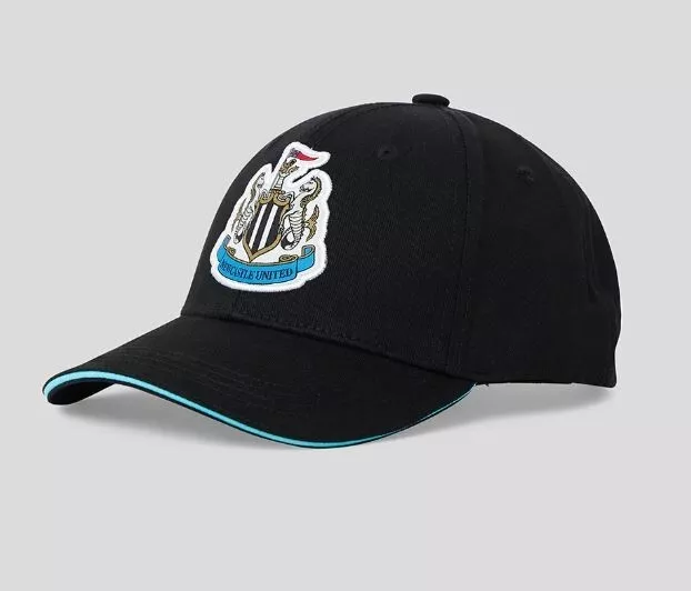 Newcastle United Fc Crest Adult Baseball Cap Black - Official Football Gift,Nufc