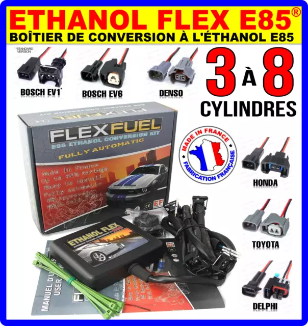KIT ETHANOL FLEX E85 - de 3 à 8  CYLINDRES, BOITIER ETHANOL FLEX E85 - 3 à 8 CYL