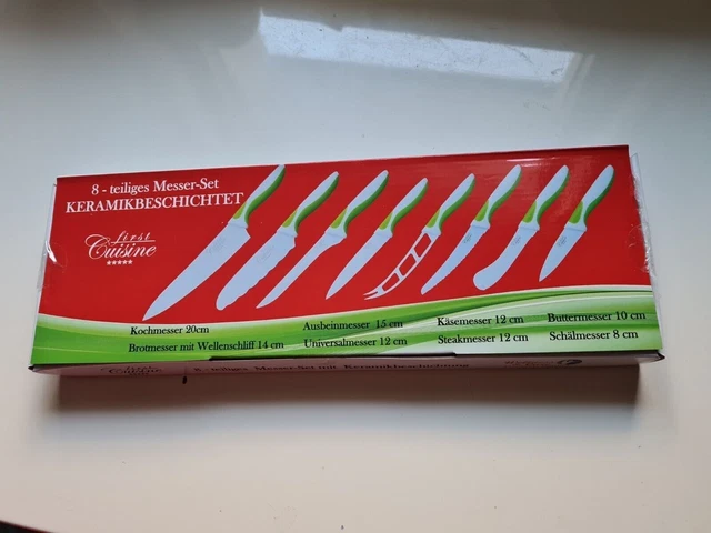 Küchenmesser Set, 8 Teile, 8-20 cm, neu, OVP, keramikbeschichtet,