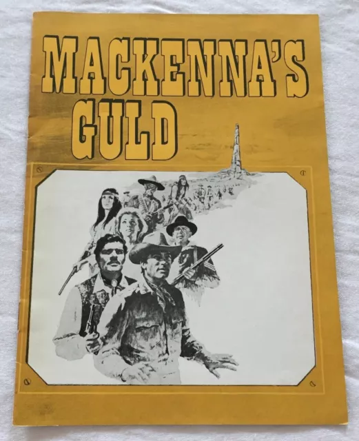 Mackenna's Gold Gregory Peck Omar Sharif Savalas Vtg 1969 Danish Movie Program