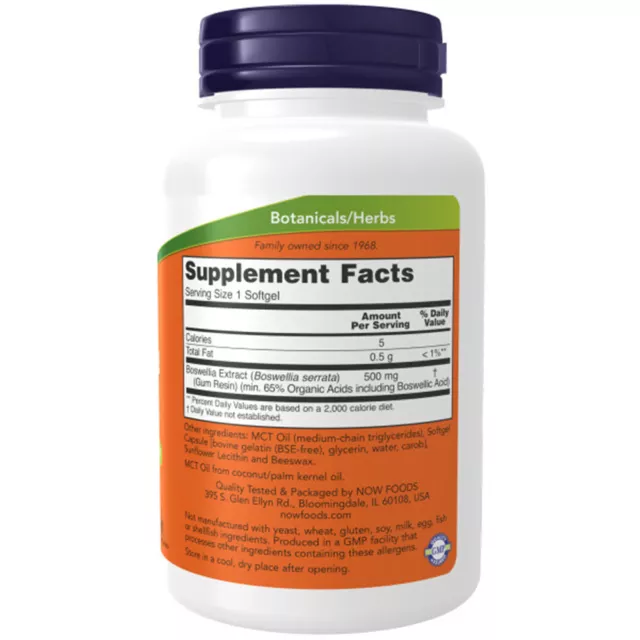 Now Foods, Boswellia Extract , 500mg, 90 Weichkapseln - Blitzversand 3