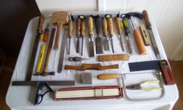 Job Lot Of Vintage Mainly Carpenters Hand Tools