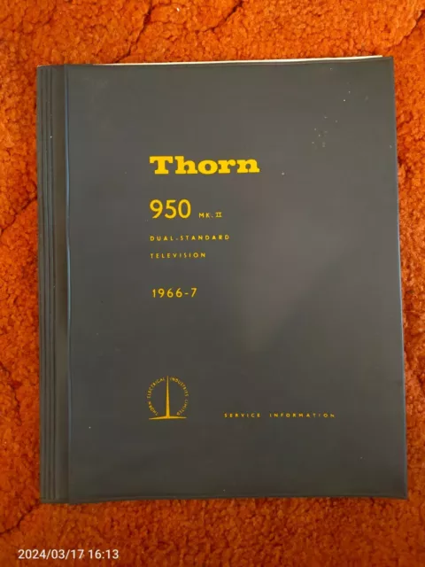 1966-67 Thorn 950 MK II, Dual Standard TV Service Handbuch .... (A001)