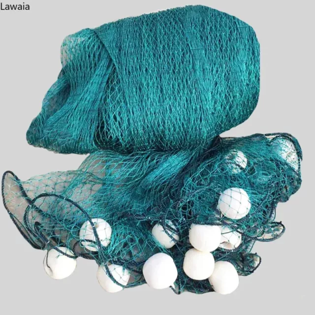 Fishing Net with Sinker Foam Floats Fish Ponds Dragnet Pull-net Railing Netting