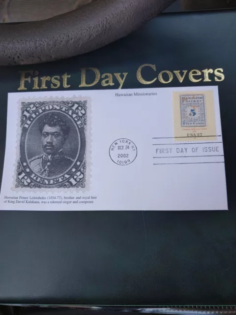 2002 FDC Hawaiian Missionaries 5 Cent Mystic Stamp