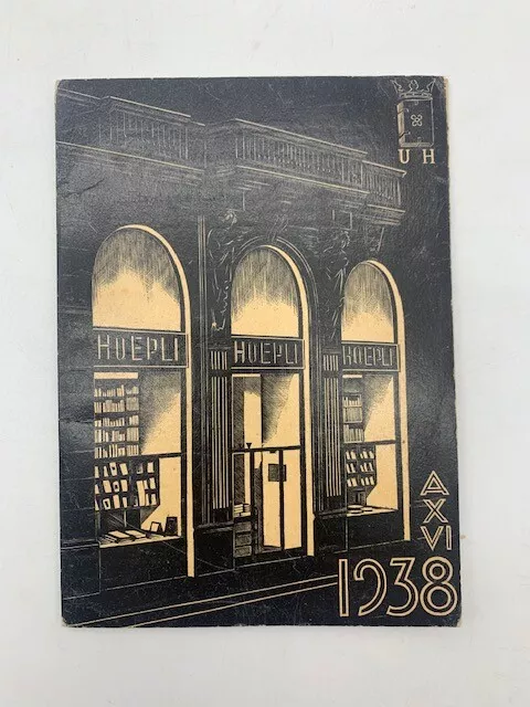 Calendario Hoepli 1938. Pubblicita' editoriale edizioni Hoepli