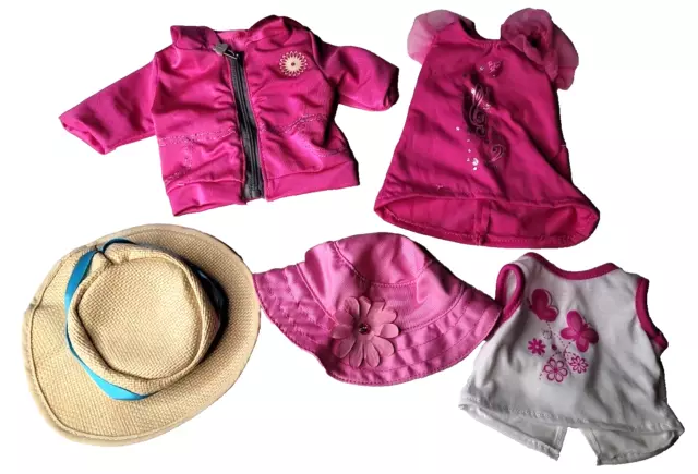 Funrise Toy Corp 18" Doll Clothes Fit American Girl Jacket 2 Shirts 2 Hats Lot