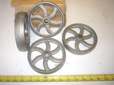 12  Cast Iron Wheel   Sm Hit & Miss Gas Engine Maytag Cart Curved Spoke  Wheel