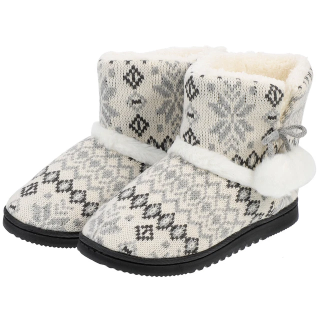 Kälteschutzschuhe Hausschuhe Für Damen Pom-Pom-Stiefel Fräulein Mann Mode
