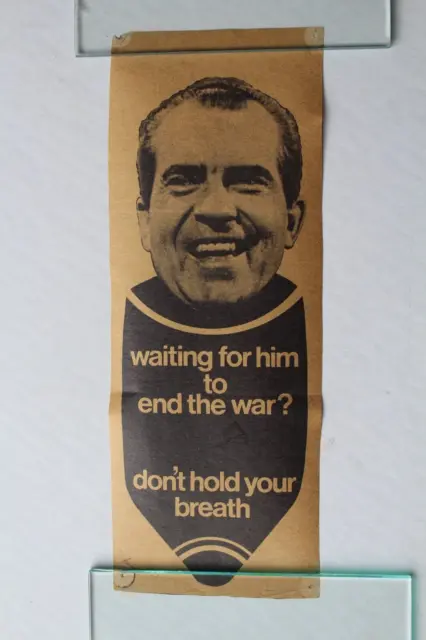 Richard Nixon 1969 1970 Vintage PROTEST Flyer Waiting to End War Bomb Brochure