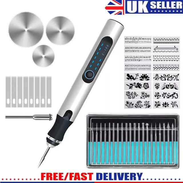 Engraving Etching Pen Hobby Craft Rotary Handheld Tool For Jewellery Metal  Glass