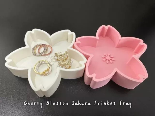 CHERRY BLOSSOM SAKURA Trinket Tray-Rings, Earing-Jewelry Container ...