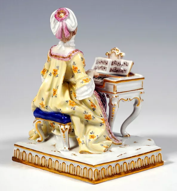 Meissen Figur Allegorie Das Gehör Schönheit Mnr: E1 Allegory The Hearin  Um 1850 3