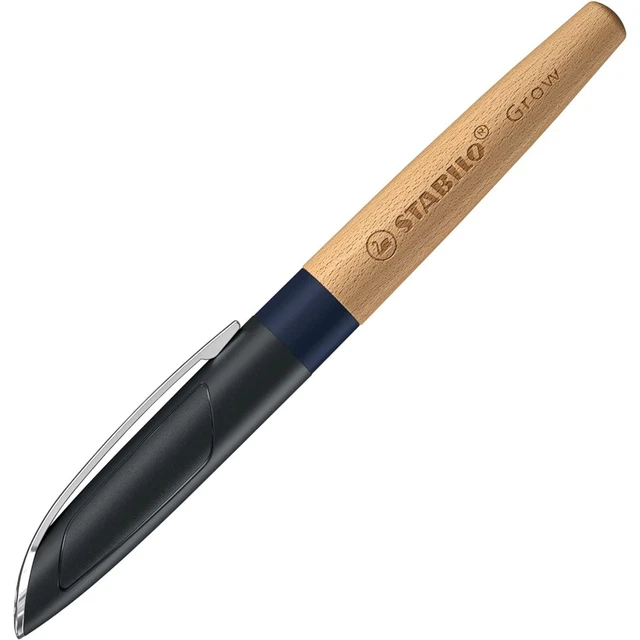 STABILO Flow – Stylo Plume Rechargeable, Pointe 0,5 Mm – Ergonomique, Anti-fuites, Design Moderne Gris-bleu - 10