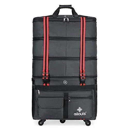 AILOUIS Expandable Rolling Duffle Bag Extra Large (XXL) Wheeled Travel Duffel...