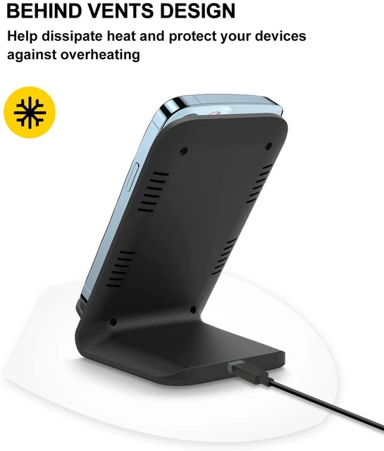 Wireless Fast Charger Charging Pad Stand Dock For Samsung Galaxy iPhone Phone