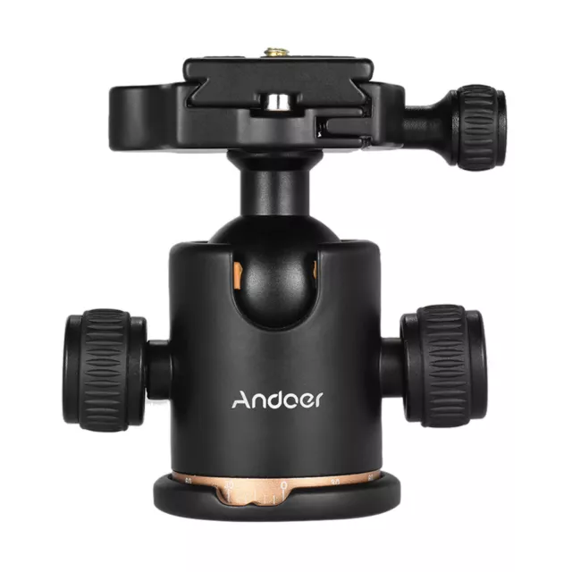 Andoer Camera Tripod Ball Head Ballhead with Quick Release Plate 1/4 Screw Stand