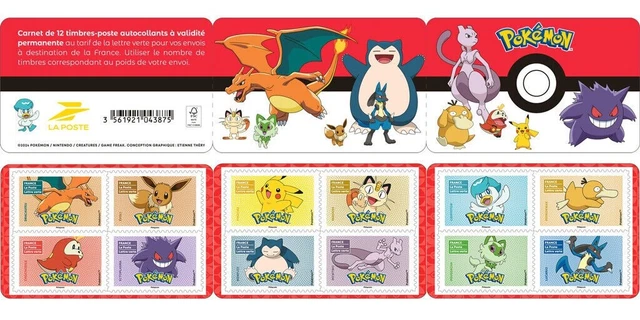 CARNET DE 12 Timbres Lettre Verte POKEMON 20g France EUR 8,00 - PicClick FR