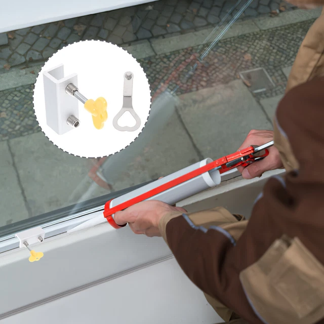 2 SETS ABS Sliding Security Window Lock Office Sash Balance £11.98 ...