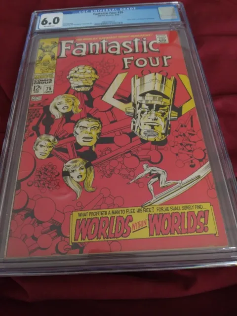 Fantastic Four #75 CGC 6.0 OW (1968 Marvel) Galactus, Silver Surfer - Stan Lee! 