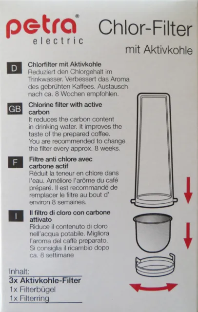 Petra ACF30 bzw. WMF 1407099990 Aktivkohle-Wasserfilter für Kaffeepadmaschinen