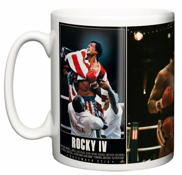 Rocky IV Original Boxing Movie poster and scene 1985 Coffee Tea 11oz Mug Gift