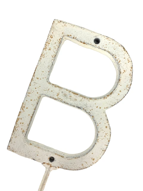 Metal initial “B” Coat hat hook wall mount vintage 1673 Rustic Organize Decor 5