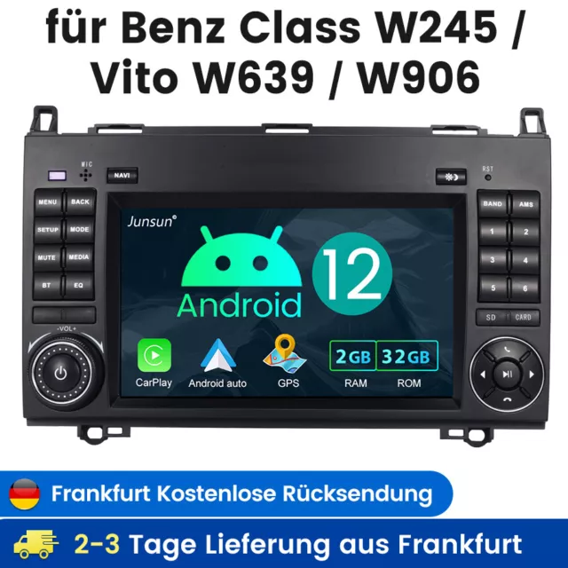 Autoradio Android 12.0 GPS Für Mercedes Benz A/B Klasse Sprinter Viano Vito W639