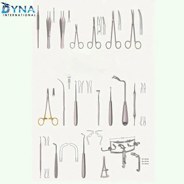 Ensemble d'instruments pour fente palatine pour la chirurgie plastique...