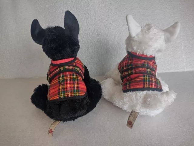 Pair of Keel Toys Scottie Dogs with Tartan Coats - Collectable Terriers 3