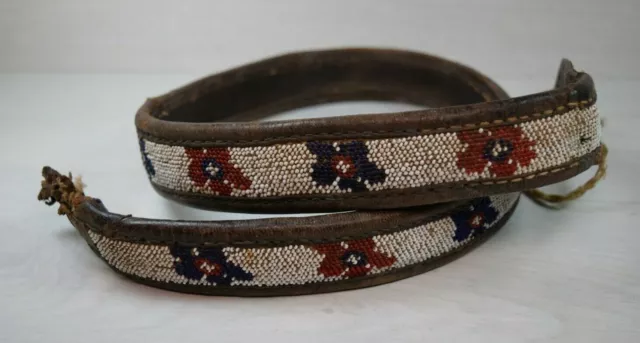 Traditional Collectible Antique Native North American Beaded Handmade Belt