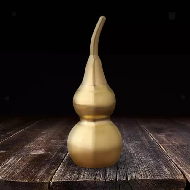 PETSOLA Brass Gourd Copper Statue Decorative Hulu Figurine for Car Decoration