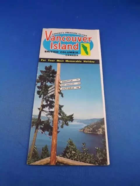 Travel Brochure Vancouver Island British Columbia Canada Treasure Island Vintage