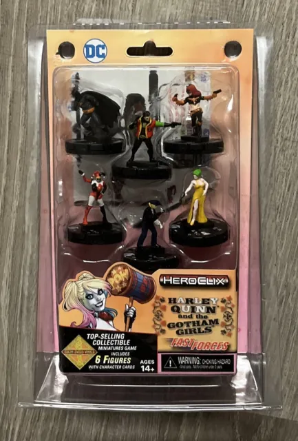 HARLEY QUINN + the GOTHAM GIRLS HeroClix Fast Forces - NEVER PLAYED 6 Figures DC