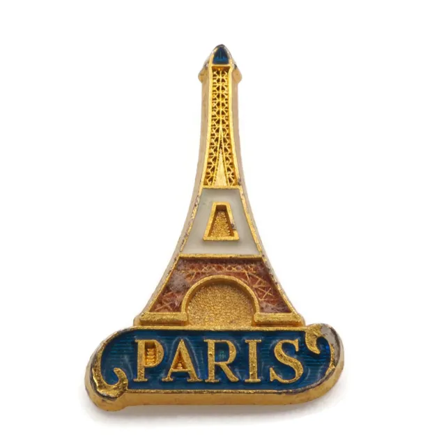 Vintage Eiffel Tower France Sap Polyne Paris France Souvenir Fashion Lapel Pin 2
