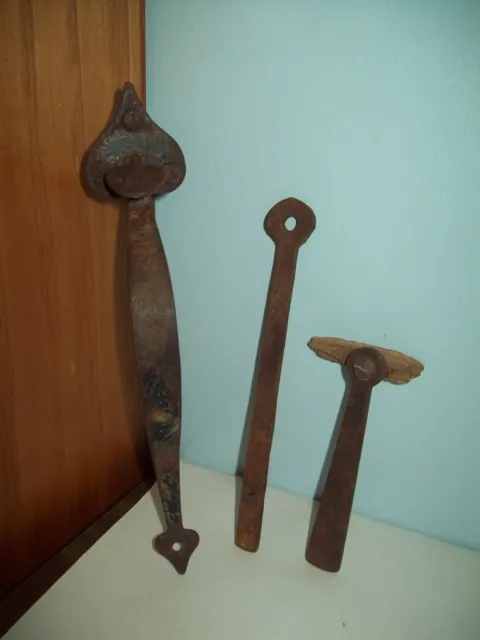 vintage thumb lever shed  door handle
