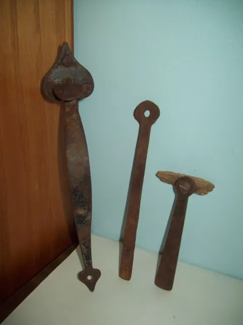 vintage thumb lever shed  door handle