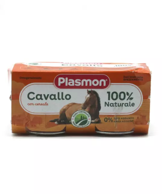 3x PLASMON Omogeneizzato Cavallo homogenisiert Babynahrung ab 6 Monaten 2x80g