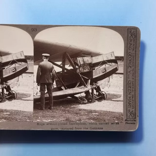 WW1 Great War Stereoview 3D C1916 Real Photo Armoured Attack Plane Junkers J 1