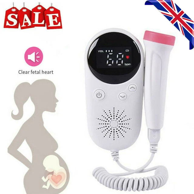 BABY FETAL DOPPLER Heart Beat Detector Rate Monitor Ultrasonic Probe ...