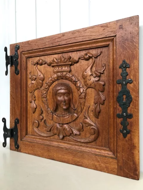 Stunning Neo Renaissance Door panel Carved all over with faces 1s