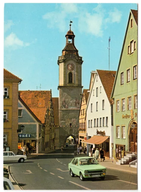 AK, Weißenburg Bay., Spitalkirche und Marktplatz, um 1975