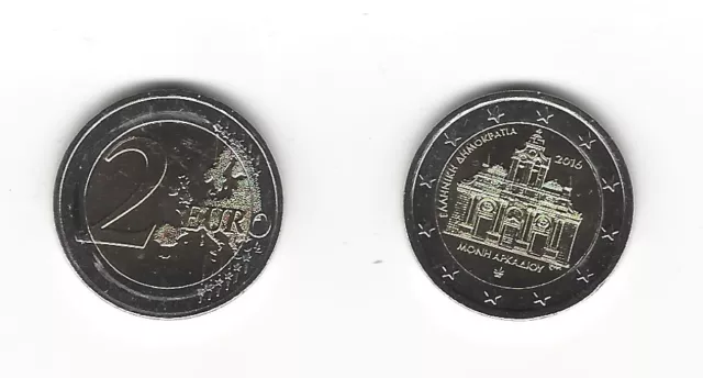 2 Euro Gedenkmünze 2016 aus Griechenland, Arkadi Kloster, bankfrisch, bfr