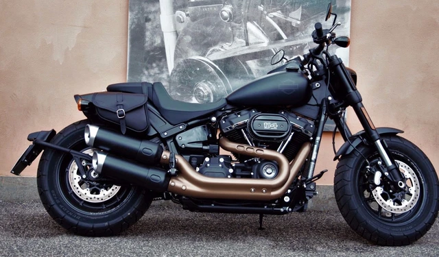 LEATHER SADDLE BAGS Left Right Side For 2018 2024 Hd Softail Fat Bob Endscuoio 360.00 PicClick UK