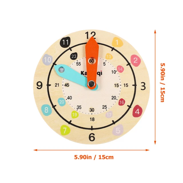 CLOCK TEACHING TOY Telling Time Early Learning Educational for £11.88 ...