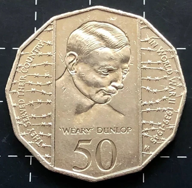 1995 AUSTRALIAN 50 Cent Coin Weary Dunlop World War Ii Ww2 Excellent Cond 1.80 PicClick AU