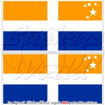 SCILLY ISLES Flag Britain UK England 75mm(3") Vinyl Bumper Stickers, Decals x2