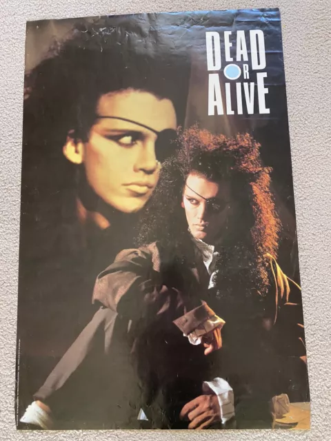 Dead or Alive Pete Burns eye patch poster Vintage 80s 22x33.5 inches